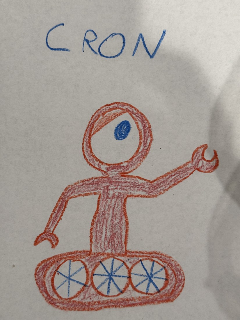 Original Cron drawing on paper